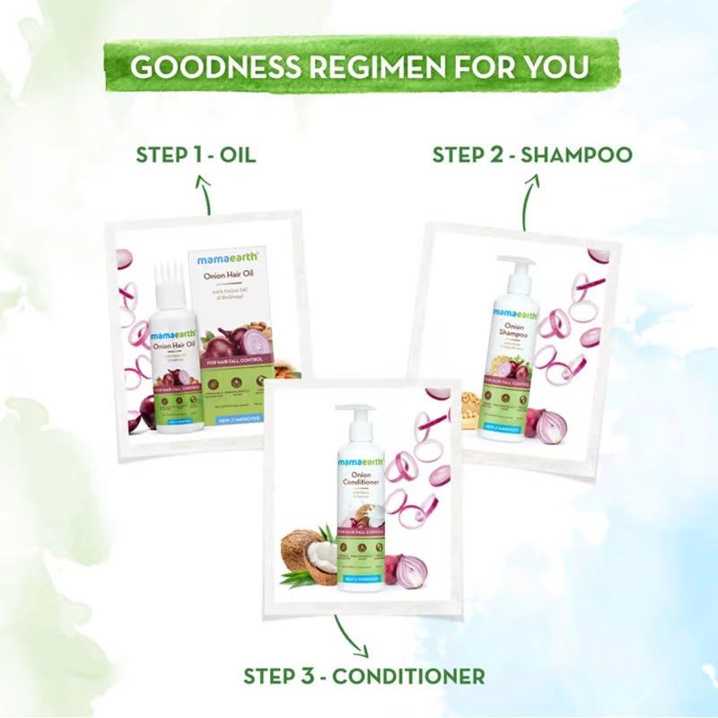 Mamaearth Onion Anti Hair Fall Express Kit with Shampoo + Conditioner for Hair Fall Control, Pack of 2-7.webp